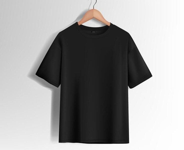 Tee-shirt noir 100% coton
